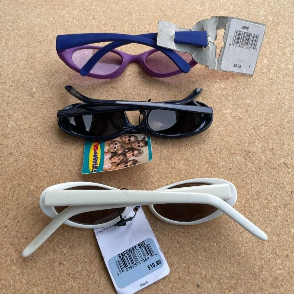 Lot of 3 Kids Sunglasses Multi Color Eye Wear Boys Girls Sunglasses Set of 3